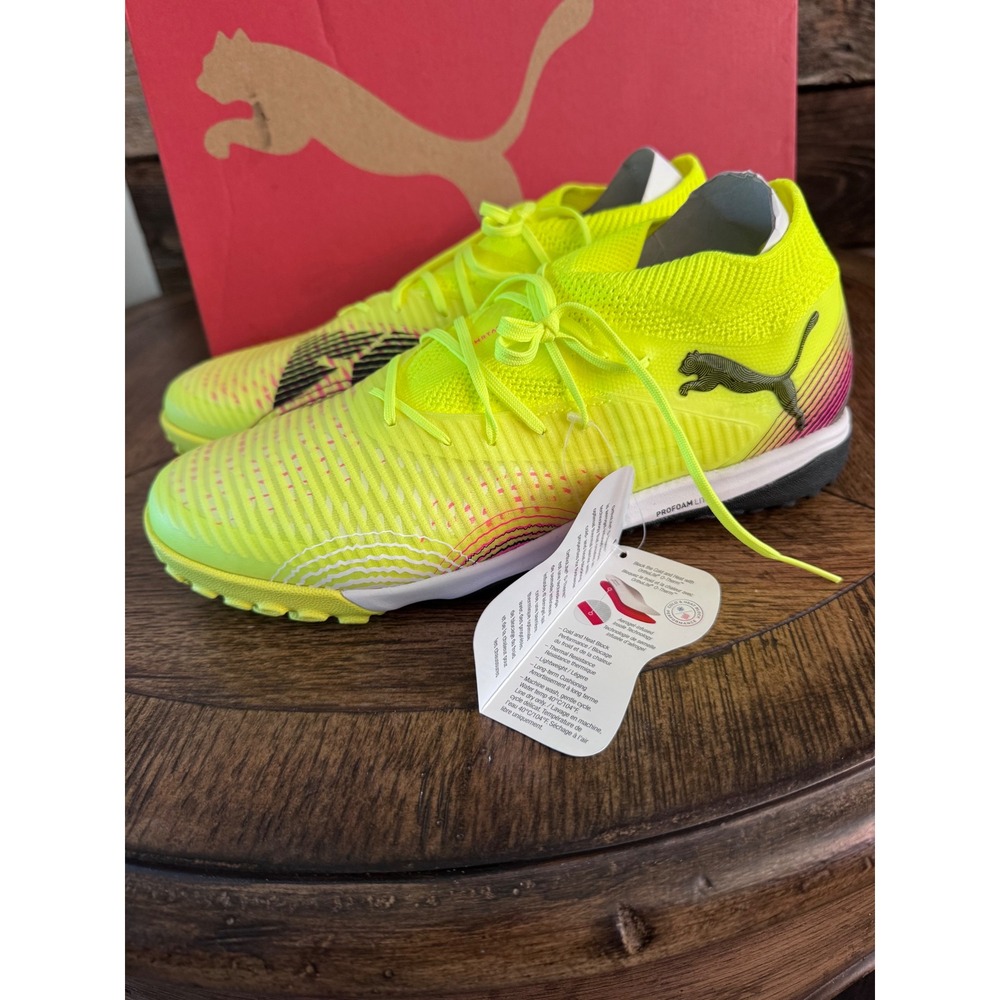 Puma Future 8 Pro Cage Turf Soccer Cleats Mens 8.5 Yellow Black 108366 03
